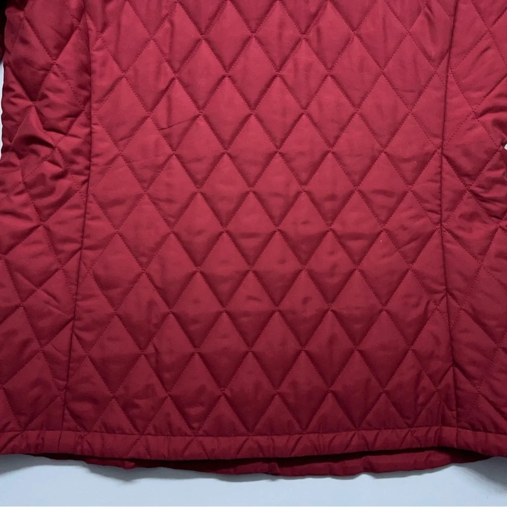 Brooks Brothers Diamond Quilted Jacket Womens Size 10 Insulated Corduroy Collar - Picture 14 of 14